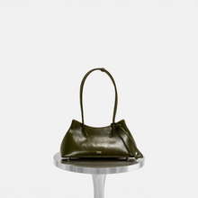 Olive Green KIMIAS Classic Shoulder handbag on a white background